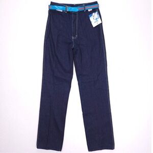 Vintage Gitano High Waisted Dark Wash Jeans with Belt Womens Size 12 Deadstock